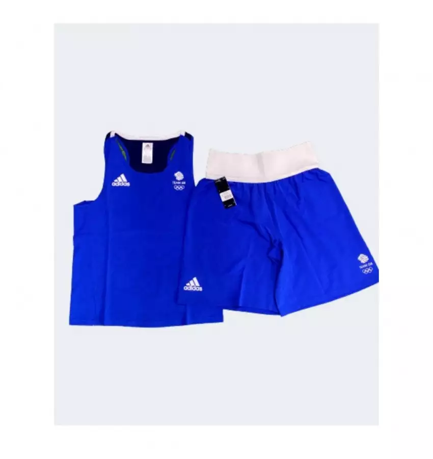 Боксерская форма мужская adidas OG20 (майка+шорты). Цвет синий