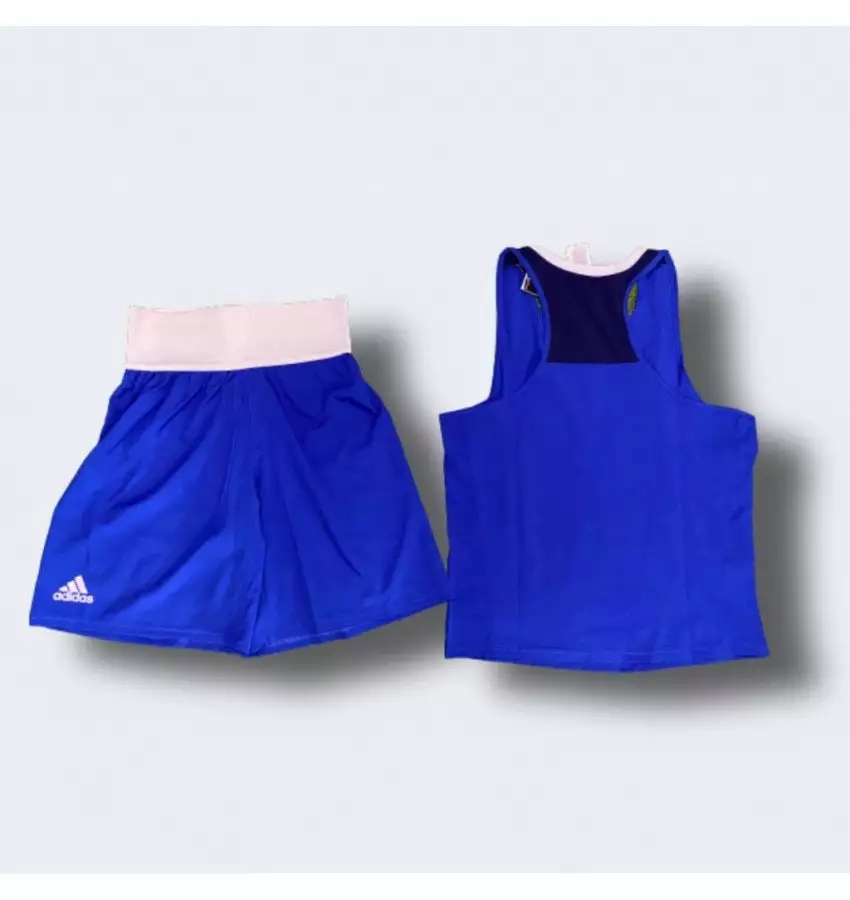 Боксерская форма мужская adidas OG21 (майка+шорты). Цвет синий