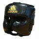 Боксерский шлем Speed ​​Headguard. Без подбородка Цвет черный. Adidas золотой логотип.
