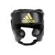 Боксерский шлем Speed ​​Headguard. Без подбородка Цвет черный. Adidas золотой логотип.