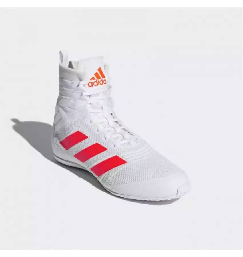 Боксерки Adidas Speedex 18 | Цвет белый, красные полосы