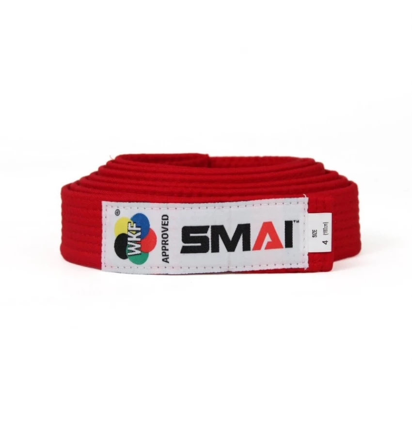 Пояс для кимоно Smai Delux Version с лицензией WKF (красный)