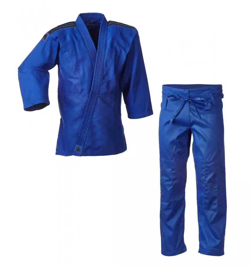 Кимоно Adidas серии ''Club'' (синий/чёрные полосы, J350B)