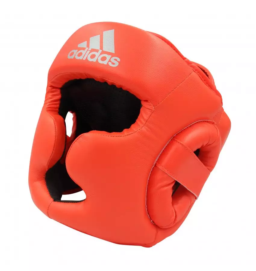 Шлем боксерский Adidas Speed Super Pro Training Extra Protect (ярко красный/серебро, ADISBHG041)