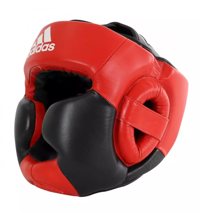 Боксерский шлем тренировочный Adidas Super Pro Extra Protect | Цвет красный