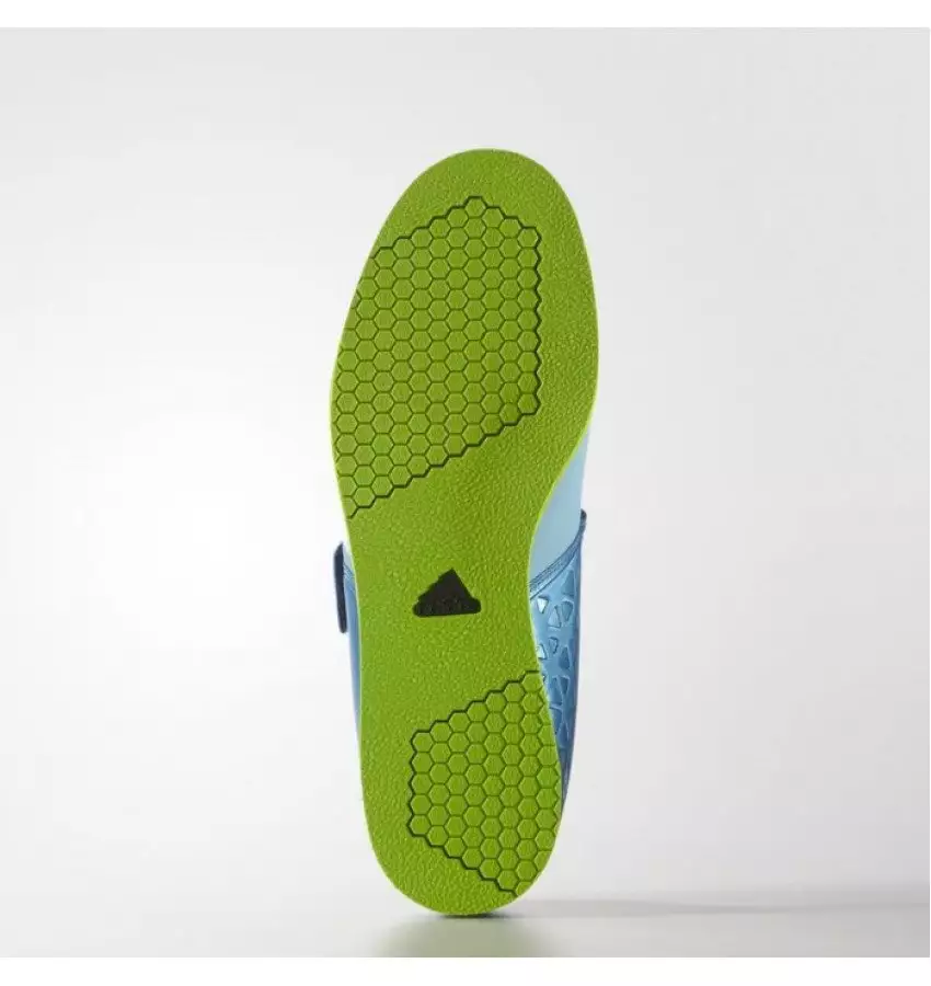 Buy Штангетки Adidas Powerlift 3 | Цвет голубой с зеленой подошвой Штангетки Adidas Powerlift 3 | Цвет голубой с зеленой подошвой