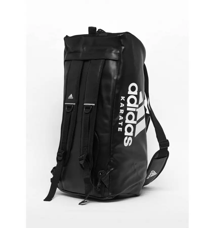 Сумка-рюкзак (2 в 1) Adidas. Цвет черный, белый логотип. Материал PU. Логотип Karate