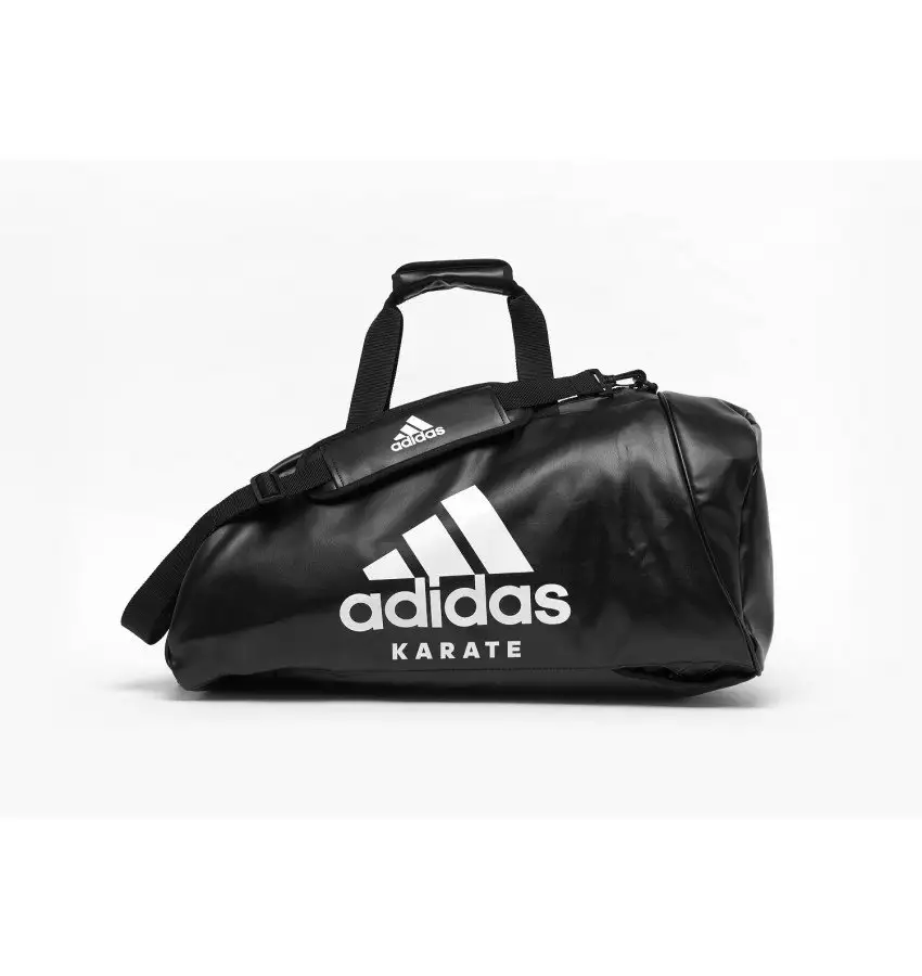 Сумка-рюкзак (2 в 1) Adidas. Цвет черный, белый логотип. Материал PU. Логотип Karate