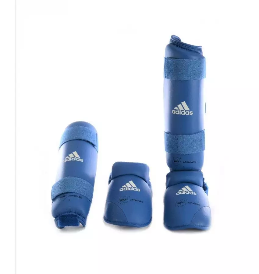 купить Защита голени и стопы Adidas WKF | Цвет синий Защита голени и стопы Adidas WKF | Цвет синий