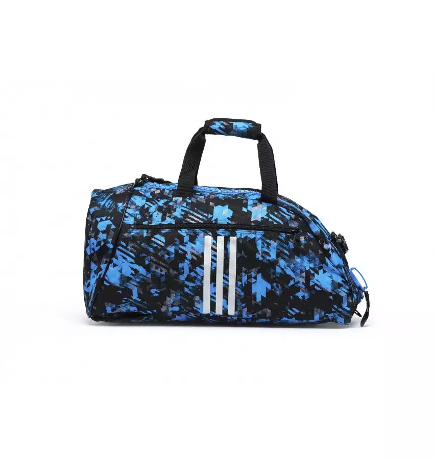 Сумка-рюкзак (2 в 1) Цвет камуфляж син, сереб логотип Adidas. Материал 600D полиэстр. Логотип Karate