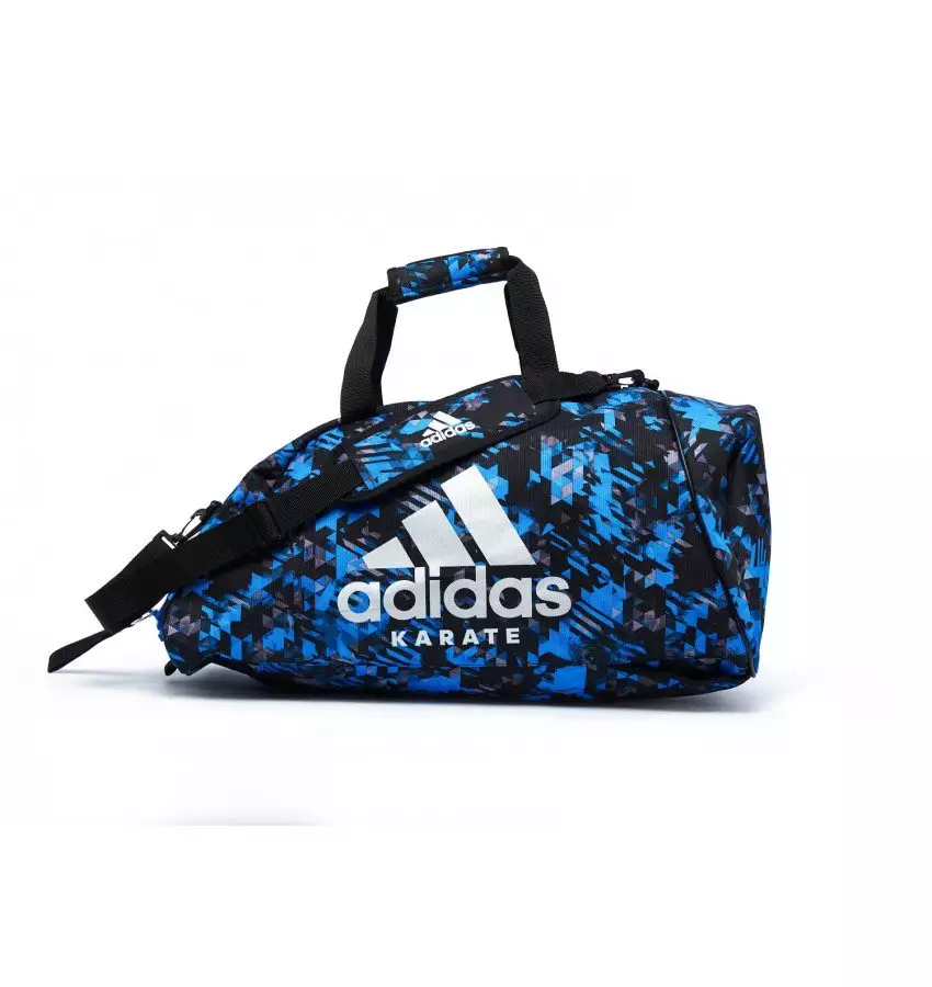 Сумка-рюкзак (2 в 1) Цвет камуфляж син, сереб логотип Adidas. Материал 600D полиэстр. Логотип Karate