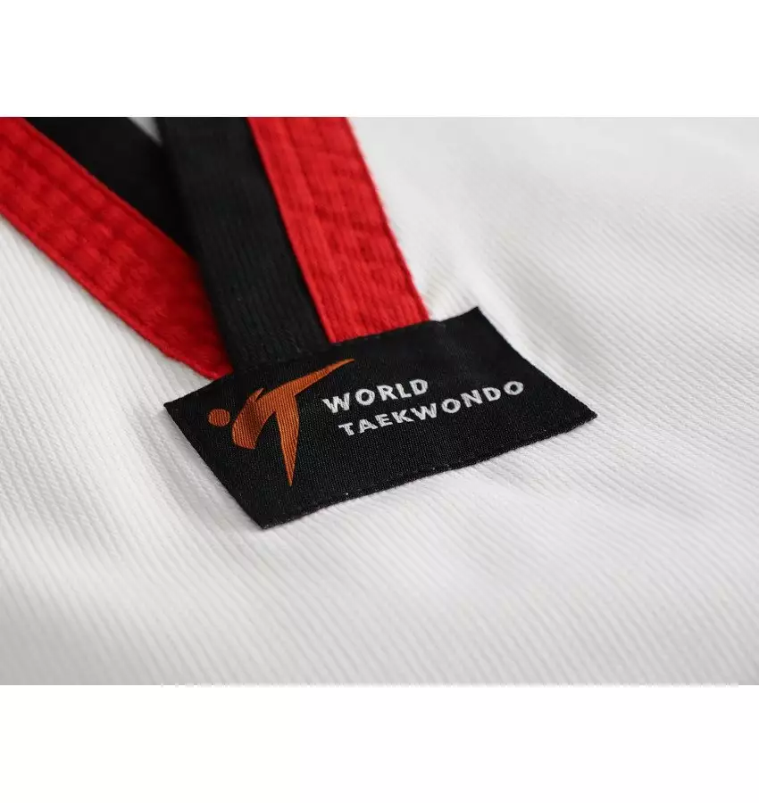 купить Добок для Тхеквондо Adidas ADI-CLUB Добок для Тхеквондо ADI-CLUB с лицензией WT с красно-черным воротом