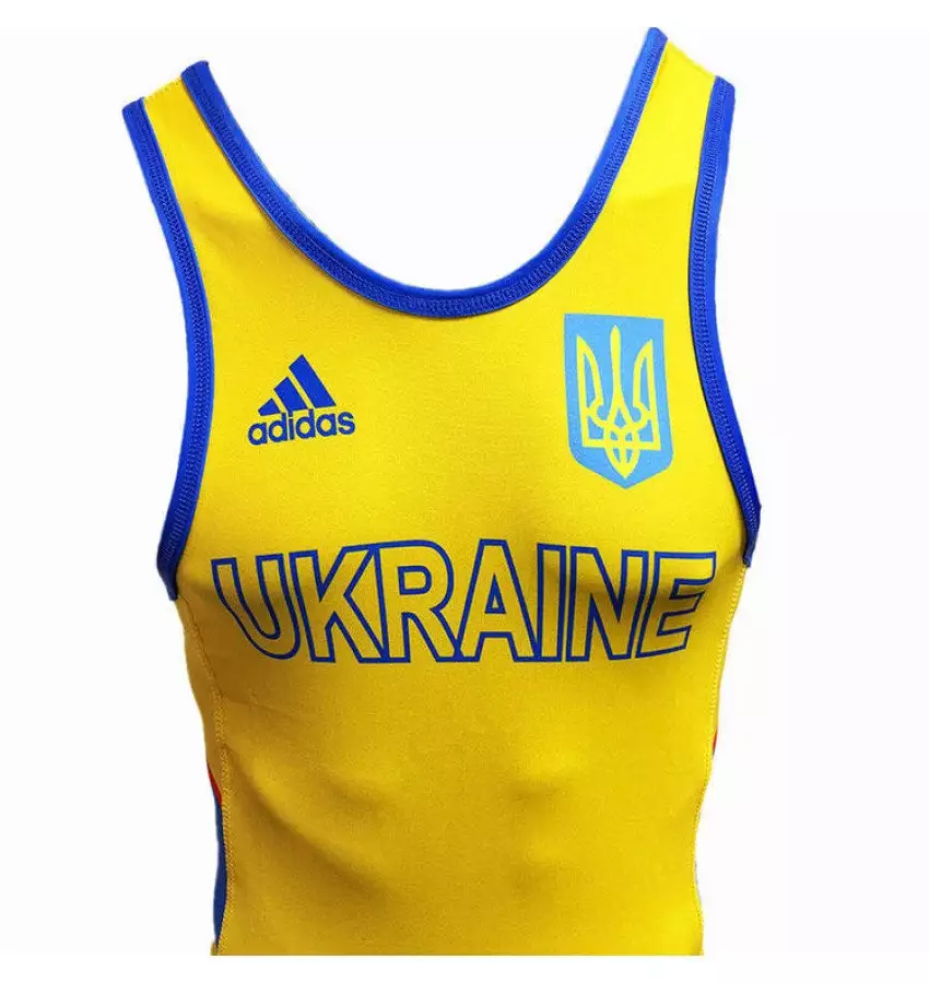 Костюм для борьбы (трико) Adidas UWW (желтый,1633RED V2)