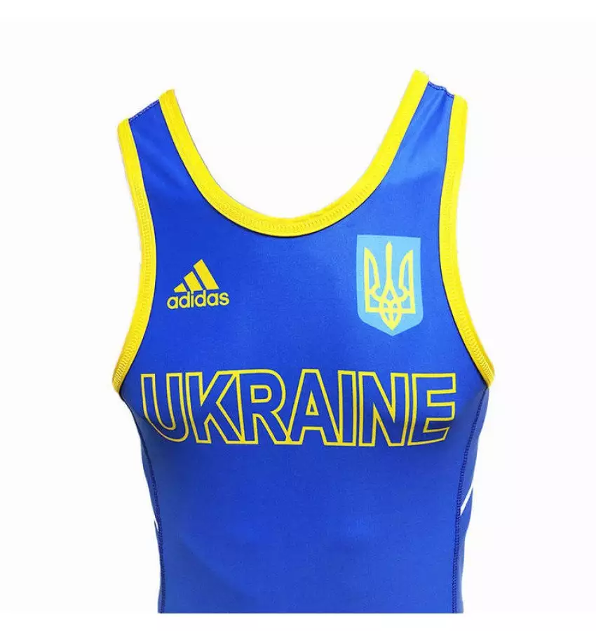 Костюм для борьбы (трико) Adidas UWW (синий, 1633BLUE V2)