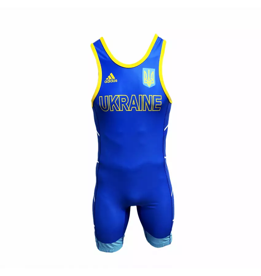 Костюм для борьбы (трико) Adidas UWW (синий, 1633BLUE V2)