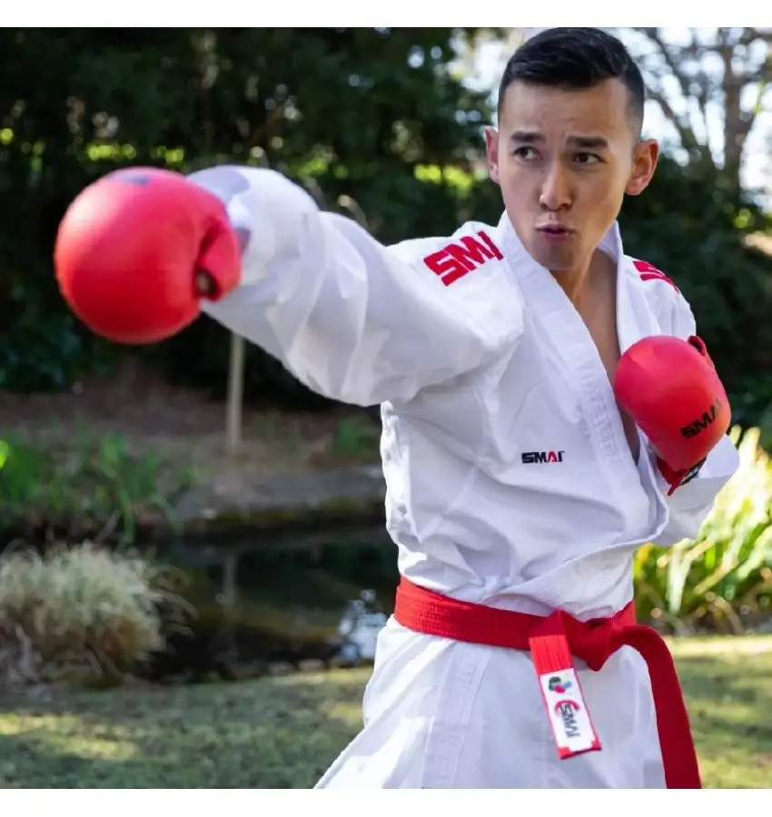 Кимоно для карате Smai JIN KUMITE GI ELITE Premier League (красные полосы на плечах)