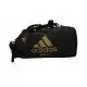 Сумка-рюкзак (2 в 1) Adidas. Цвет черный, золотой логотип. Материал 600D полиэстр. Логотип MMA